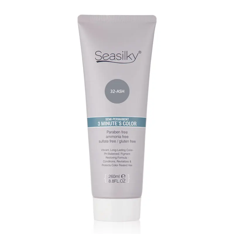 Fashion Ash Color Semi-Permanent Hair Color Cream 3 Minutes Fast Dyeing Protect Color-Treated Hair