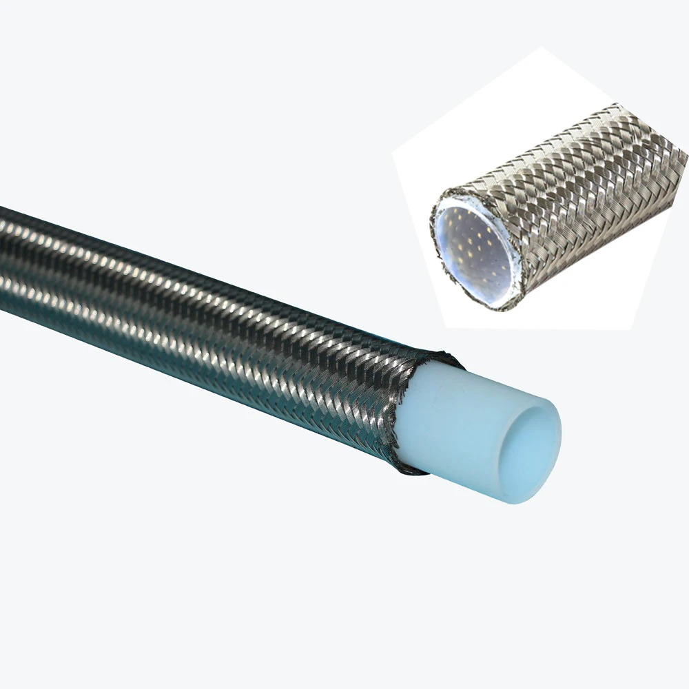 Flexible Stainless Steel Wire Braiding Ptfe Metal Hydraulic Hose