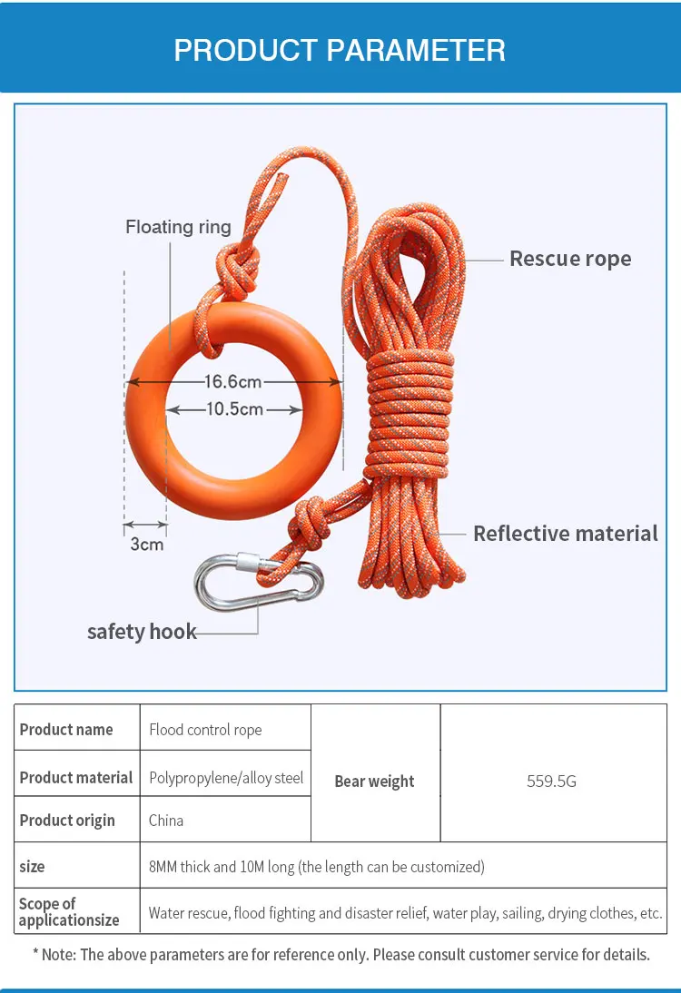 Wholesale Anti-Aging Water Rescue Rope Lifesaving Floating Equipment for Fall Protection Category Life Buoys