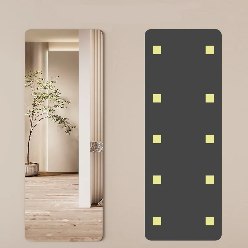 Modern 60x20cm Rectangle Acrylic Mirror Sheet Self-Adhesive Wall Mirror Bathroom Bedroom Decoration Art Deco Featuring Oval
