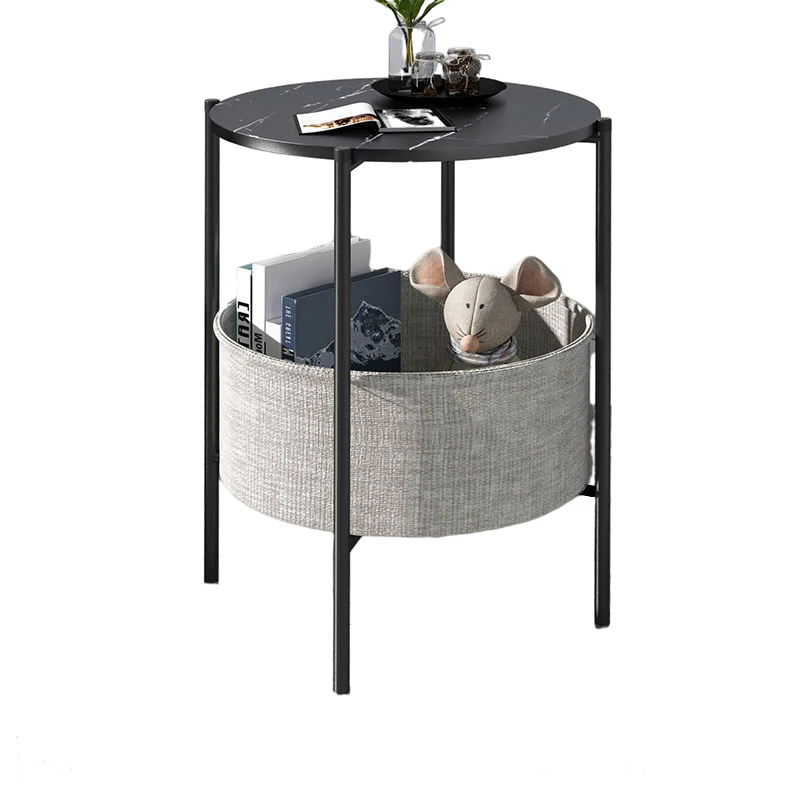 Modern Creative Household Light Luxury Living Room Furniture Living Room Sofa Side Table Metal Low Height Coffee Table