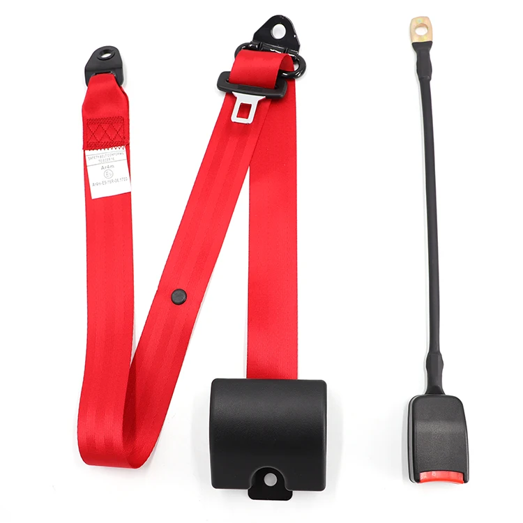 Ar4m с красным поясом 3-х точечный ремень выдвижной мужской кожаный ремень cinturon de seguridad retractil