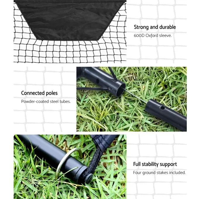 Portable Soccer Rebounder Net, 2 in 1 Soccer Goal Net for Passing and Volley, Soccer Trainer for Team or Solo Training