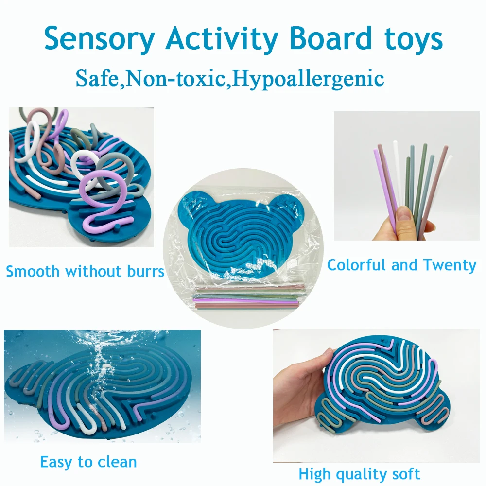 2024 New Kids Toy Magic Double Side Calm Down Fidget Toy kids children baby CPC Silicone Sensory Activity Board