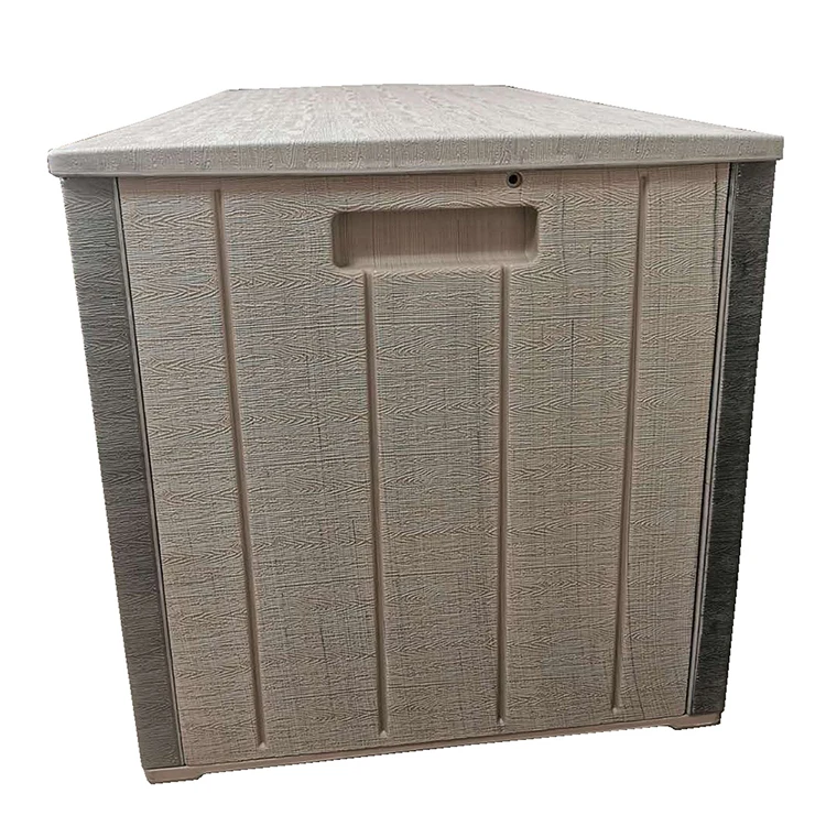 outdoor waterproof Plastic HDPE box storage with gas spring and wheels