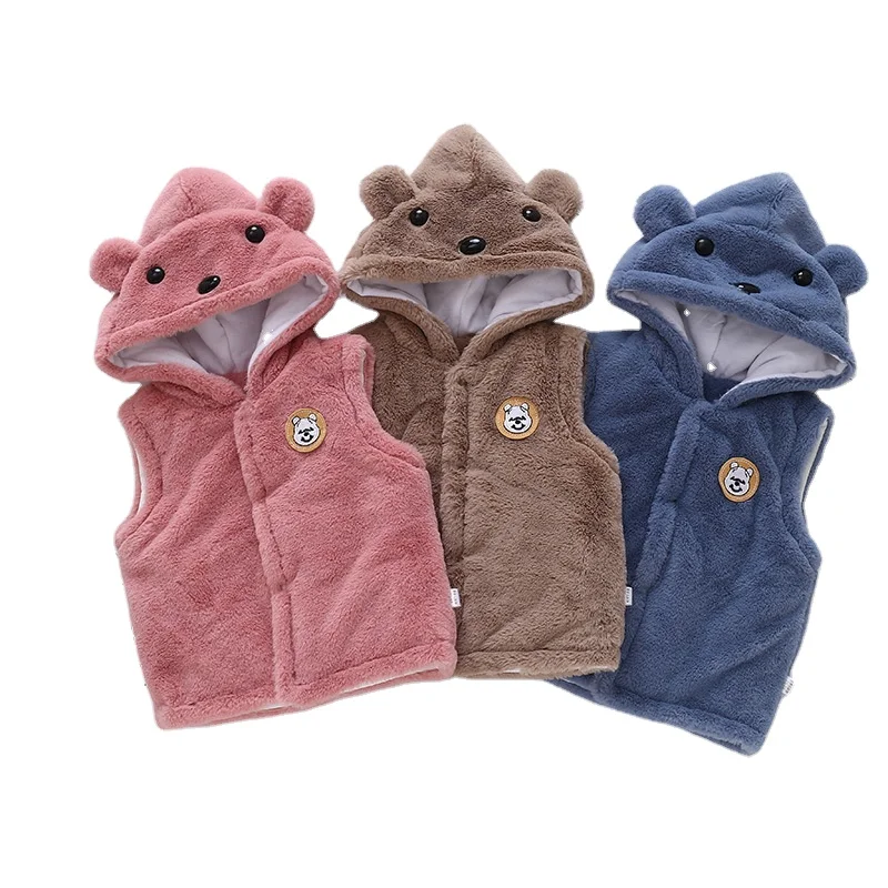 Детский хлопковый удобный жилет для мужчин и женщин жилет для младенцев жилет с капюшоном