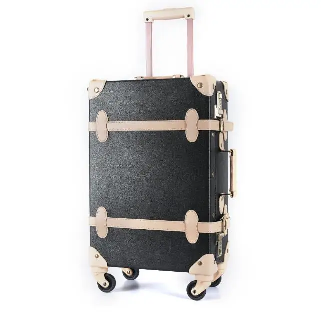 New PU leather vintage travel suitcase  vspink suit case valise travel bag luggage maletas de viaje