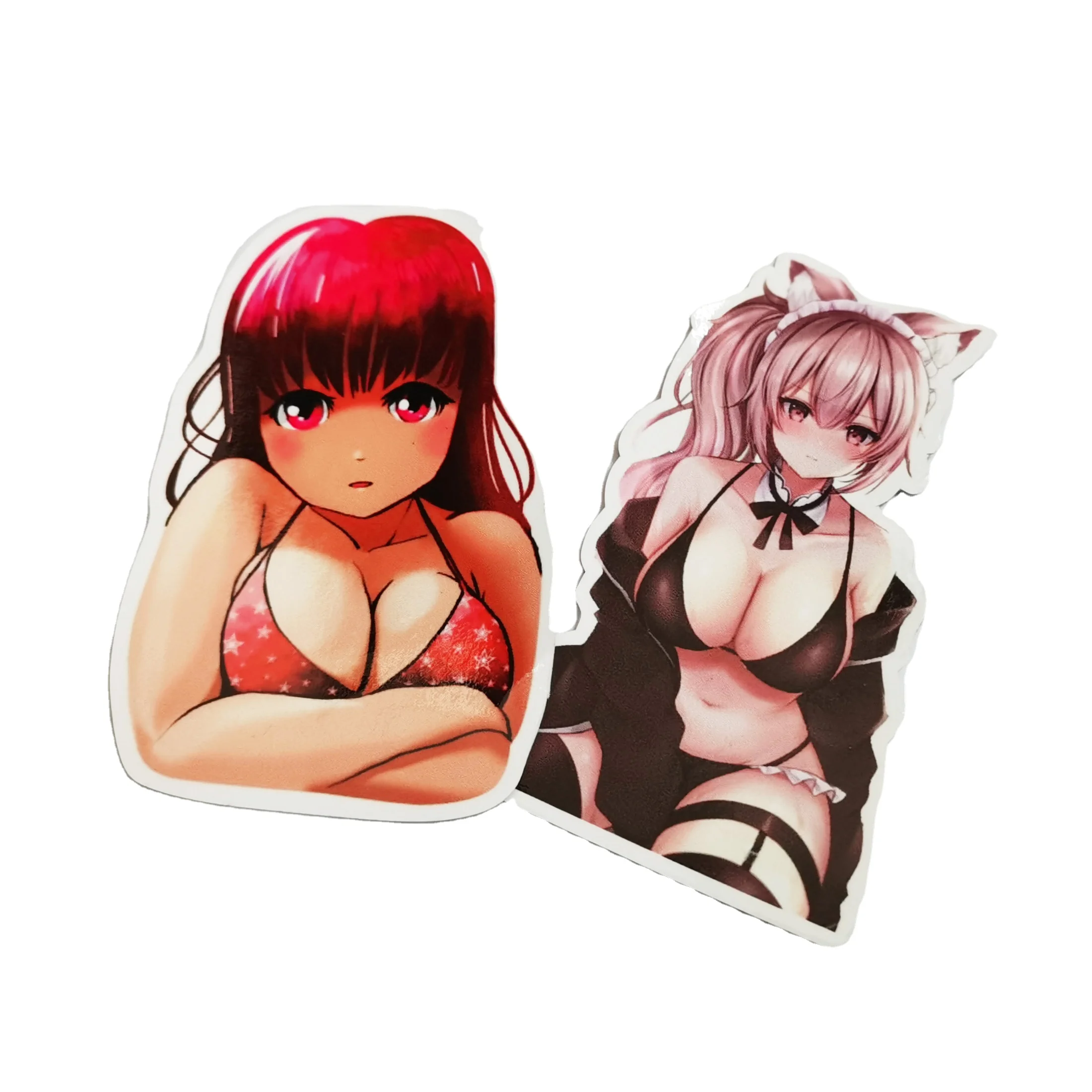 Custom UV Printing Waterproof Anime Stickers Laptop Bedroom Luggage Decoration Die Cut Sexy Stickers Factory Direct