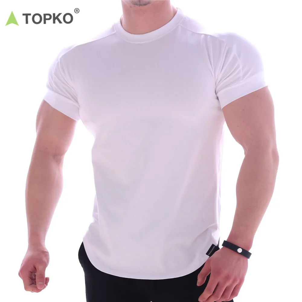  TOPKO OEM индивидуальный логотип высокое качество оптовая продажа Спортивная Мужская футболка для