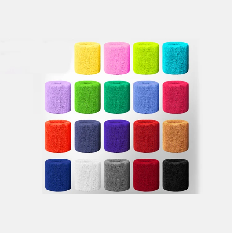 
Wholesale Custom Logo Tennis Sweat Band Woman Basketball Gym Sport Wristband 