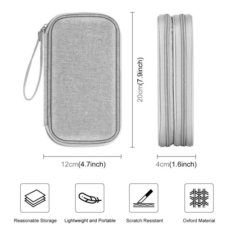 Cheap Travel Organizer Bag Waterproof Case Double Layer Organize Electronic Cable Charger Power Bank Phone Portable Storage Bag