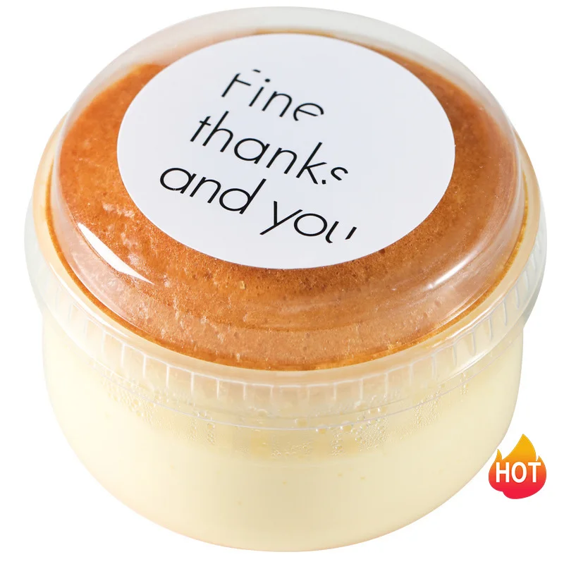 Disposable Mini Pudding Cups 5oz Egg Tart Tiny Yogurt Fruit Dishes Cake Plastic Chubby Dessert Cups with Lids