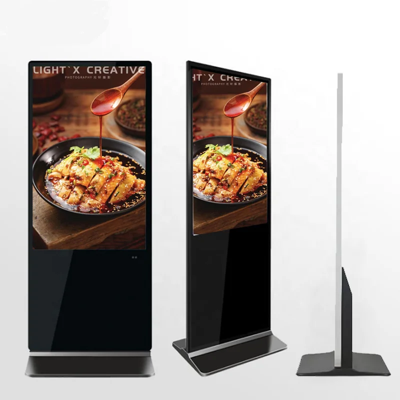 Floor Standing Vertical TV Touch Screen kiosk 4k Indoor Advertising Player Display Screen HD LCD Digital Signage