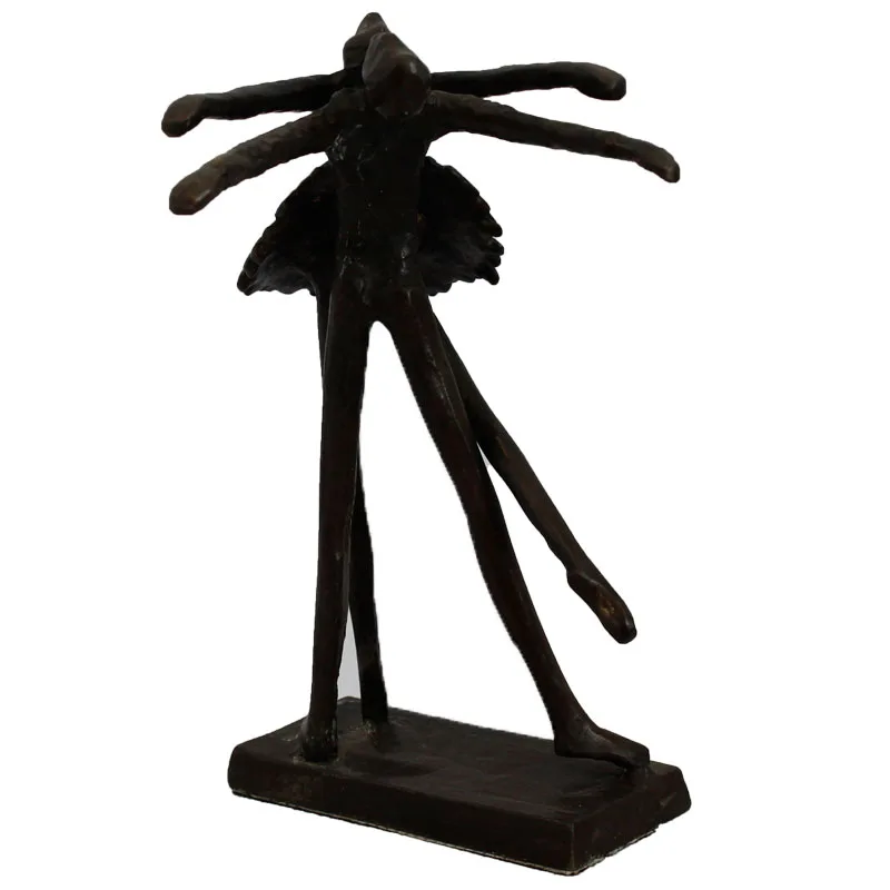 Home Decor Handicraft Cast Iron Bronze Metal Ballet Dancing couple  Statues Ballet Dancer Sculpture Hot Sale Factory Price