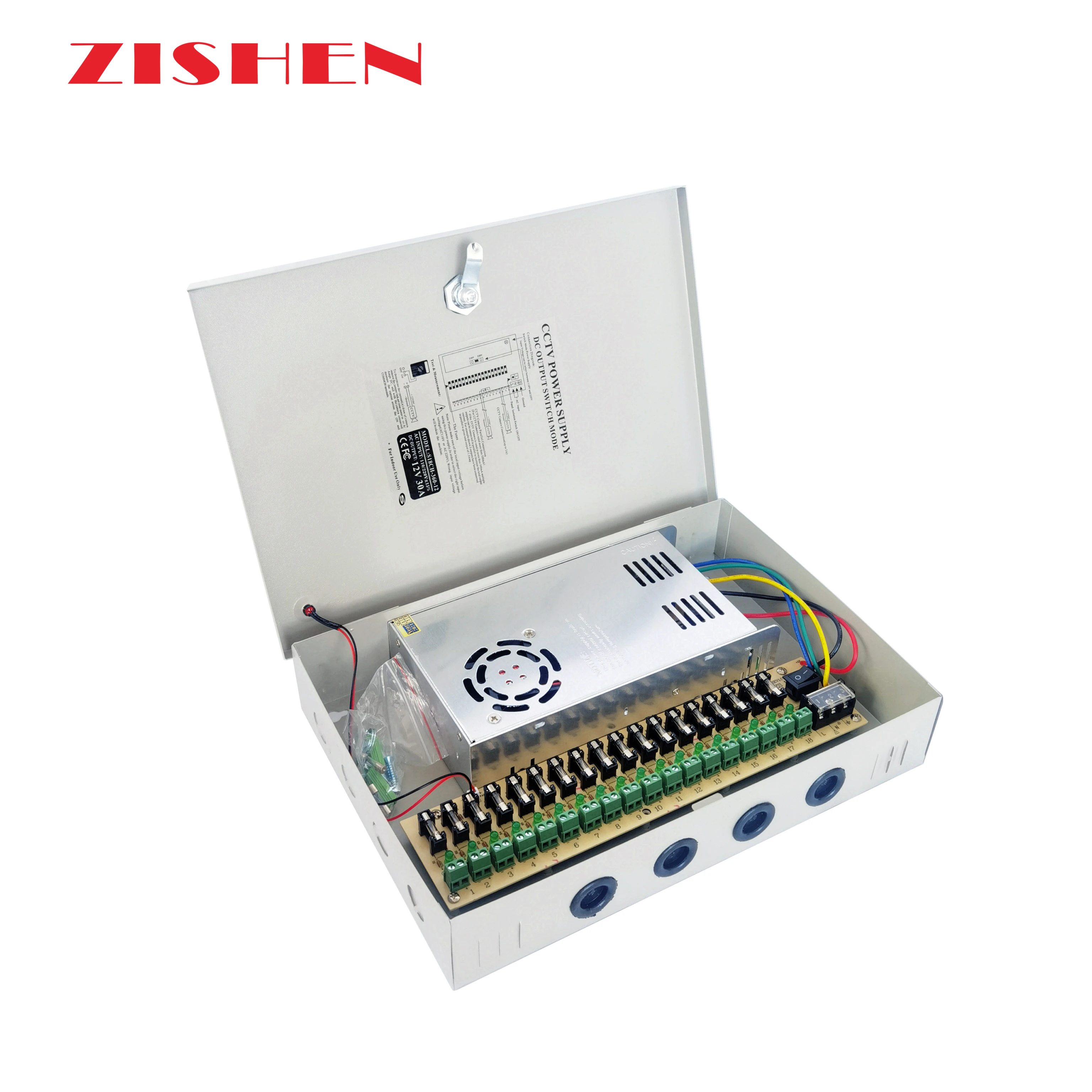 360W 12V 30A For cctv camera LED Stripes Lights Switching Power Supply 18CH Power adapter