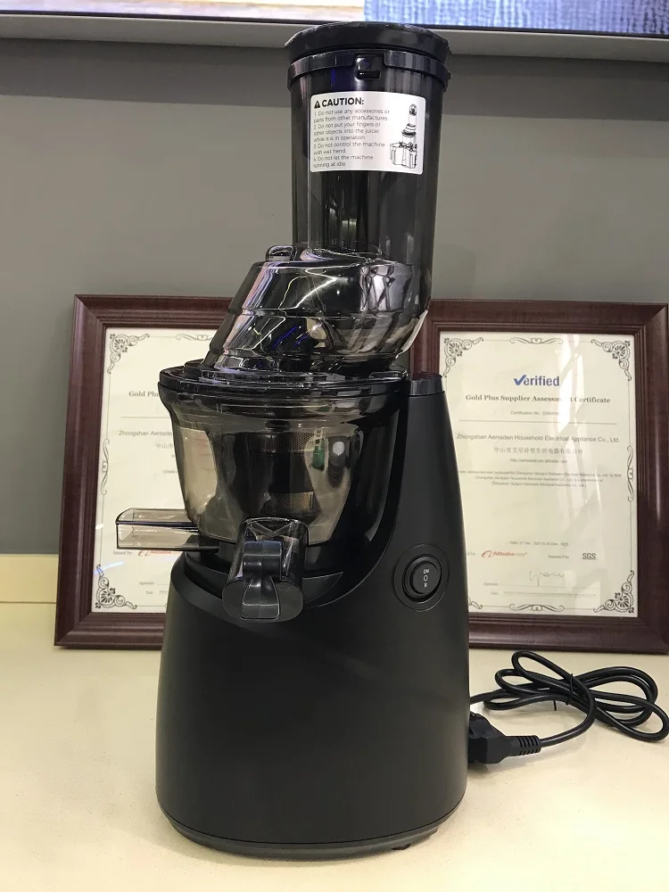 Factory direct High Juice Yield Cold Press 85mm Wide mouth Cold Press Slow  Carrot Juicer Electric Juice Extractor Machine