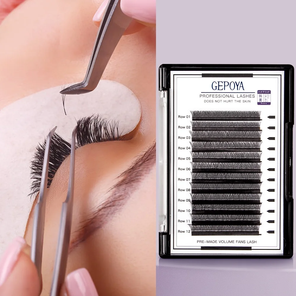 Eyelashes Factory provide label OEM  Black DD Curl Eyelash Training Extension Kit dd curl eyelash extensions YY lashes