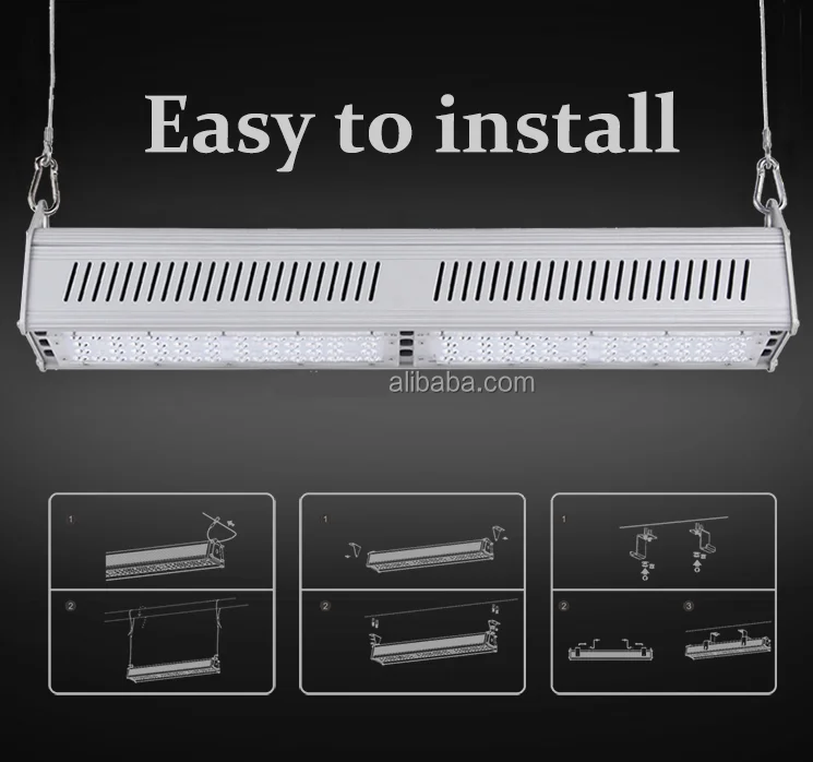 Waterproof ip65 outdoor ceiling mounted surface recessed linear large area lighting for europe warehouse