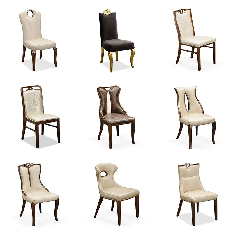 Home Furniture Use European Style Traditional Dining Room Table Set Rectangular Wooden Chairs