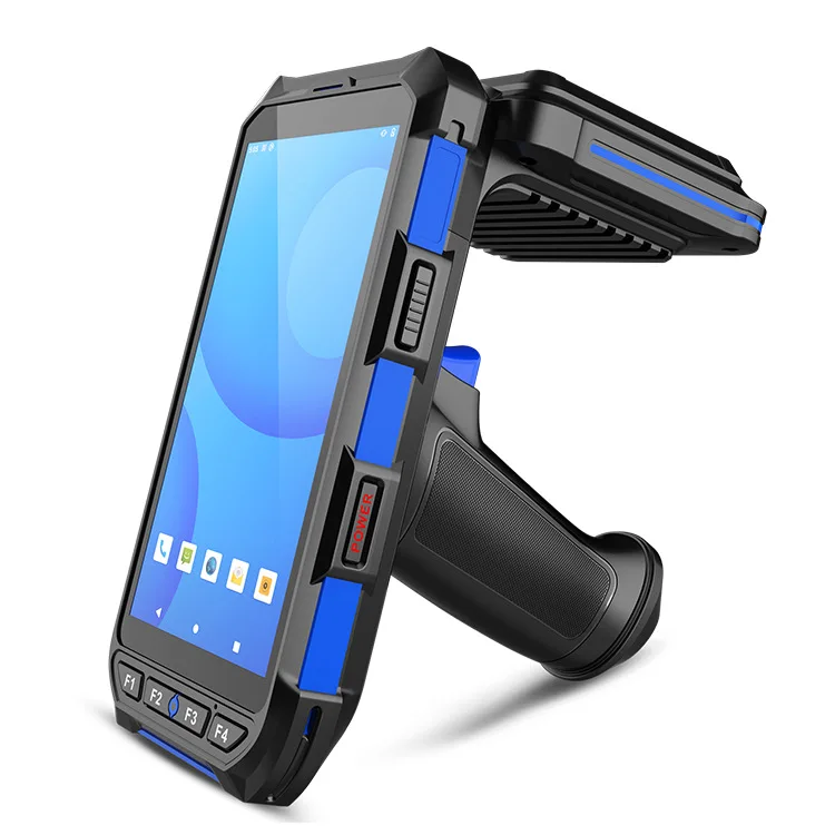 15M Long Range 860-960 Mhz Rechargeable Mobile Phone Handheld Uhf Rfid Reader For Warehouse Management