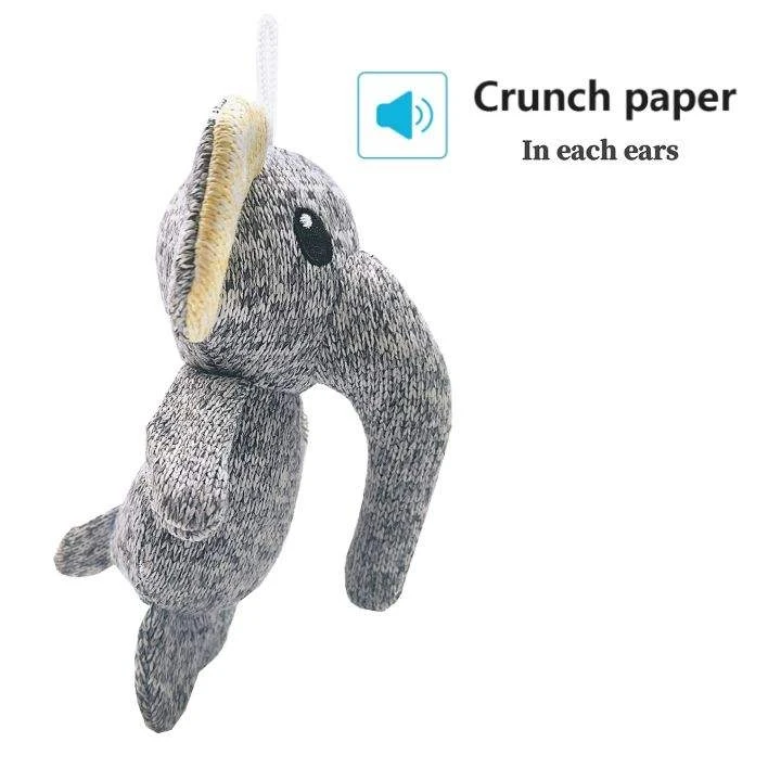 Pet Supplier Mini Elephant Plush Toy Wholesale Soft Stuffed Squeaky Chew Toy for Dogs