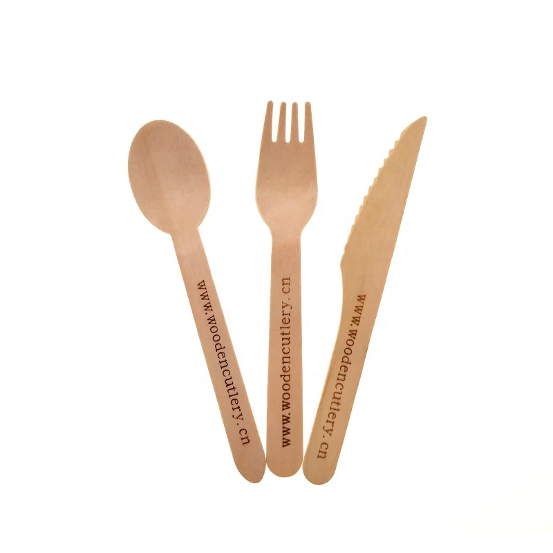Tableware Composite Degradable Wooden Biodegradable Disposable Custom Food Grade Natural Wood Color Customized Logo