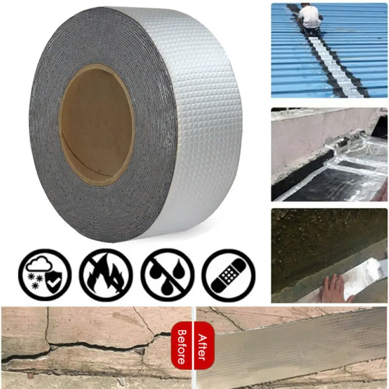 LOW MOQ Wholesale Super Adhesive Fireproof Aluminum Foil Butyl Waterproof Tape For Roof Leak