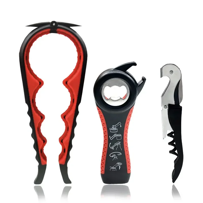 Новый продукт 2023 многофункциональная открывалка для банок 5 в 1 наборы бутылок с силиконовой ручкой