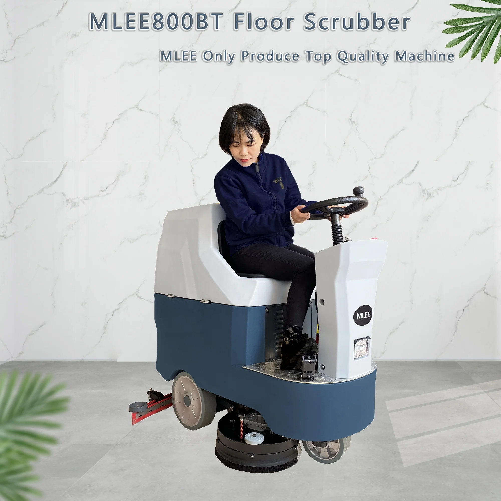 MLEE800BT Magnetic Double brush Floor scrubber Machine Floor Scrubber Washer Equipment