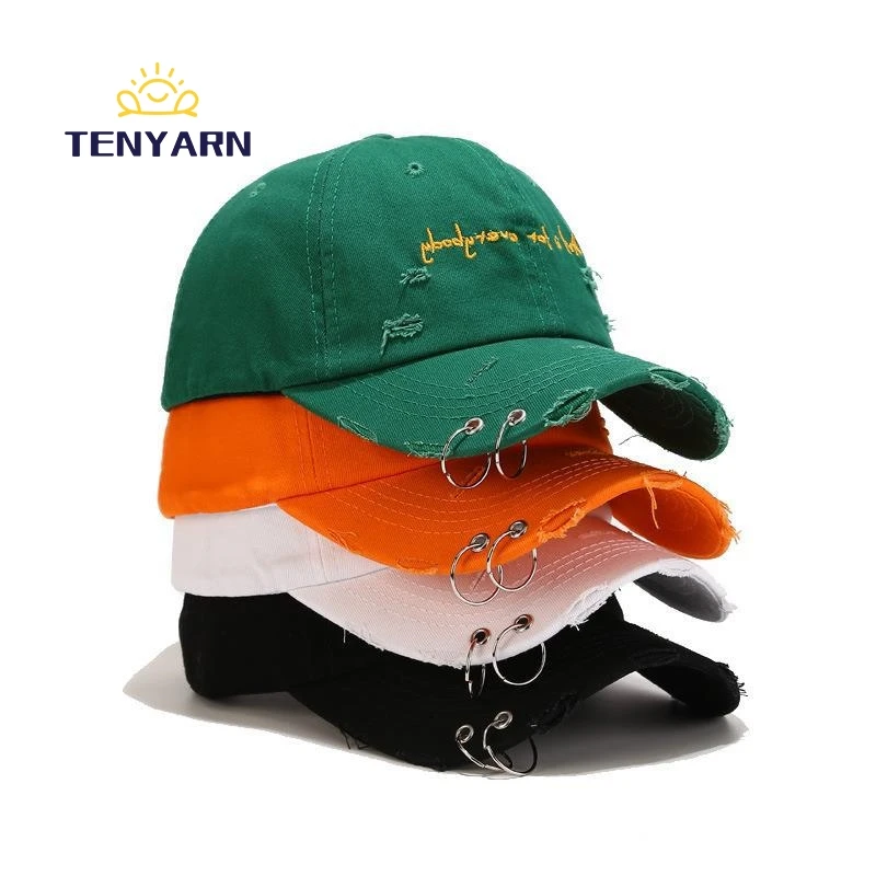 Tenyarn 2023 6 Panel Distressed Fishing Cap Hats Baseball Hat Custom Embroidery China Wholesale