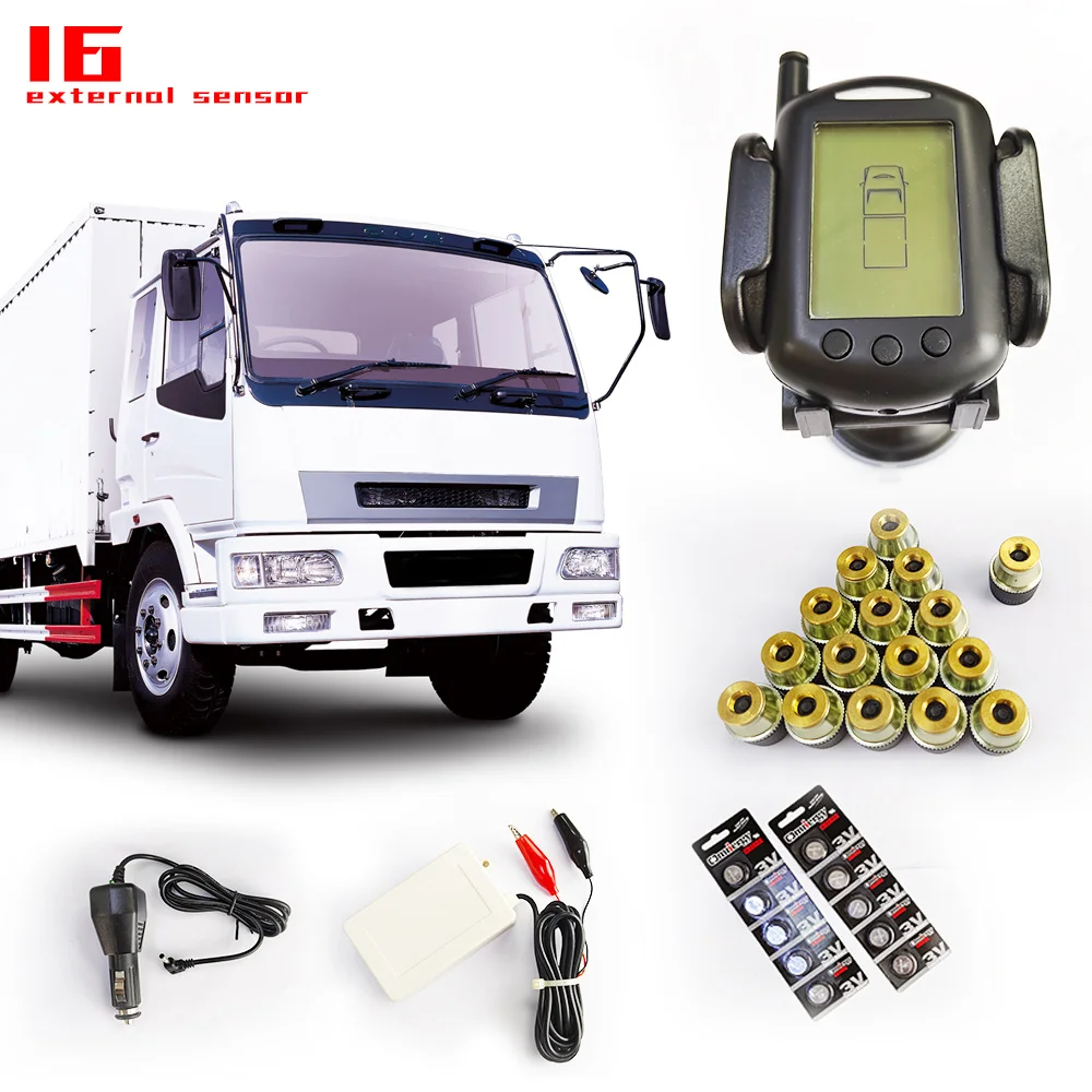 External Sensor 16wheels Tire Pressure Sensor Monitoring System Trailer Bus Truck Tpms