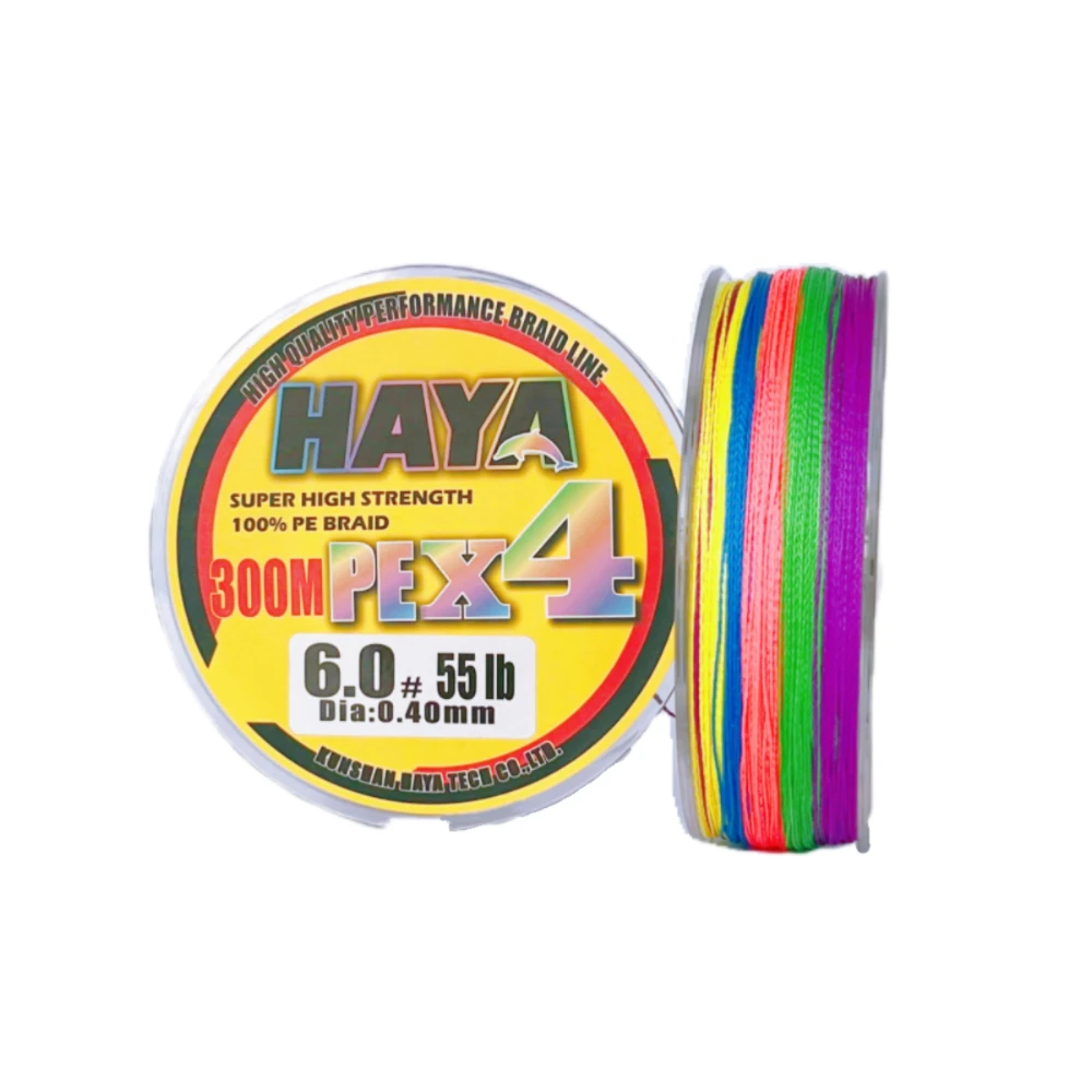 HAYA Custom X8 Super Strong High Performance Braided Wire  PE 1000m Single Color Level Nylon Monofilament Fishing Line