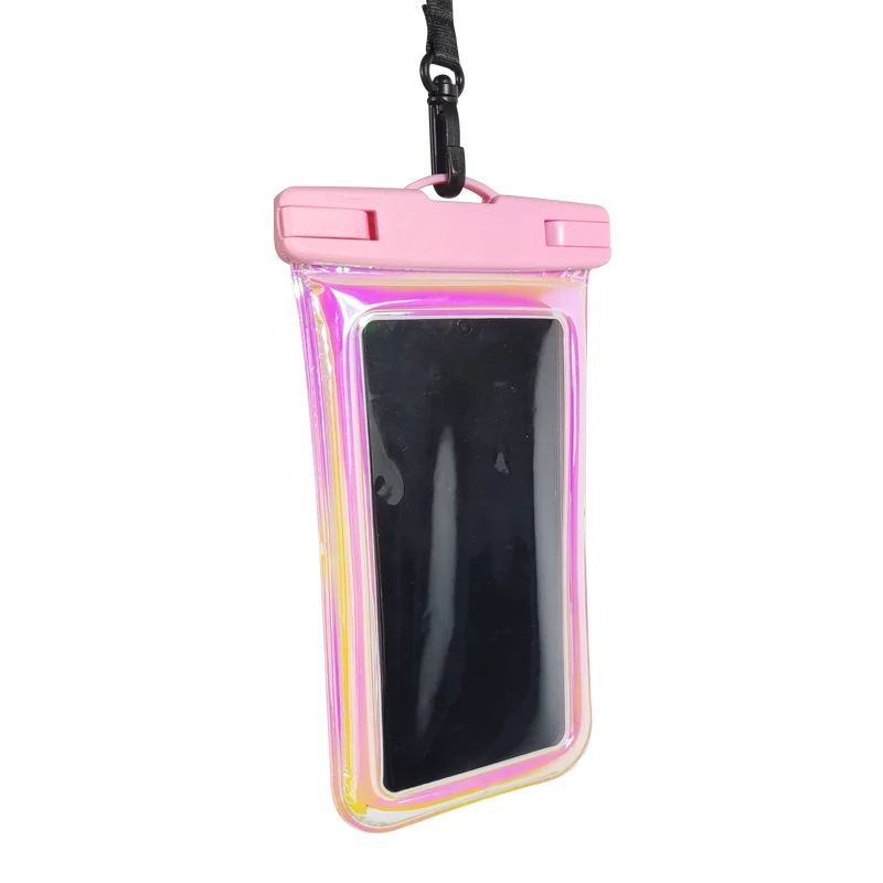 Tpu Floating Mobile Phone Waterproof Pack Rafting Outdoor Beach Camping Waterproof Bag Color Reflective Waterproof Phone Bag