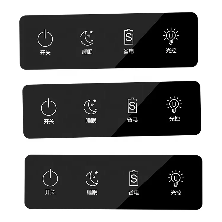 
Screen printed CNC cut adhesive custom acrylic PMMA polycarbonate PC graphic panel 