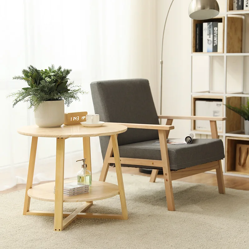 Round Cafe MDF Laptop Reception Wood Console Tea Coffee Dining Table