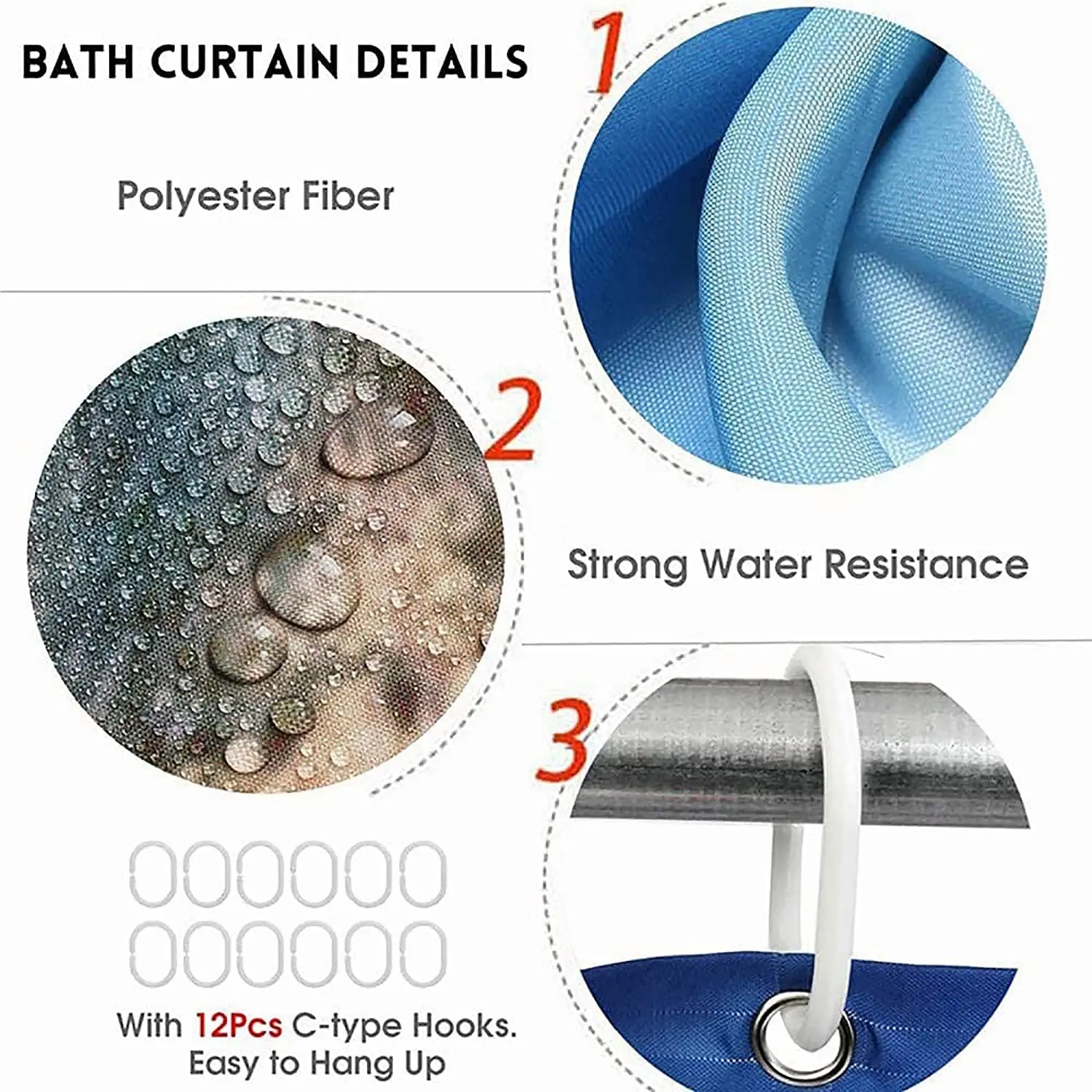 Thicken Designer Polyester Print Marble Shower Curtain Bath Mats Set Waterproof  Shower Curtain Sets and Toilet Rug Set
