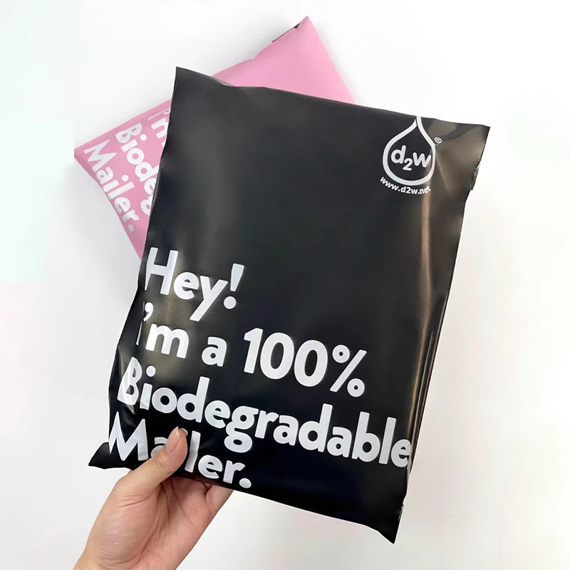 Biodegradable Poly Mailer Compostable Mailing Courier Packaging Shipping Bags With Logo Custom Printed For Clothing