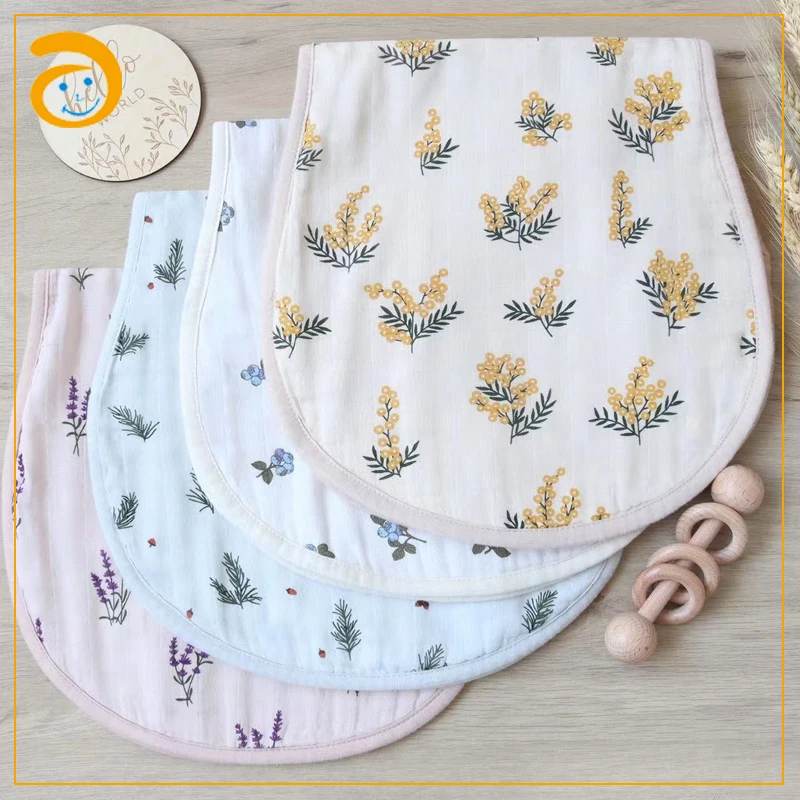 Wholesale Newborn Drool Bib Cloth 100% Cotton Baby Muslin Burp Cloth For Children