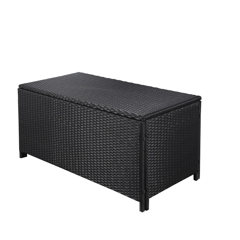 rattan garden furniture storage basket PE  Rattan wicker Storage Box With Lid/ Sundries box