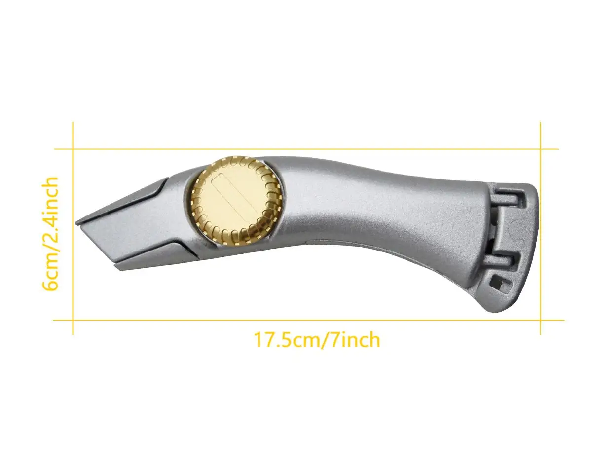 In Stock Hook Blade Roofing Knife with 1pc Fixed Steel Blade Aluminium Alloy Heavy Duty Utility Knife Factory Hot Sell