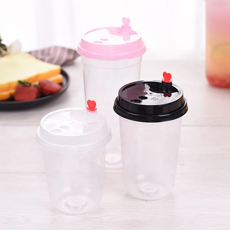 
700ml u shape cups disposable printed custom logo new PP plastic bubble tea cups for cold beverage and milk tea 
