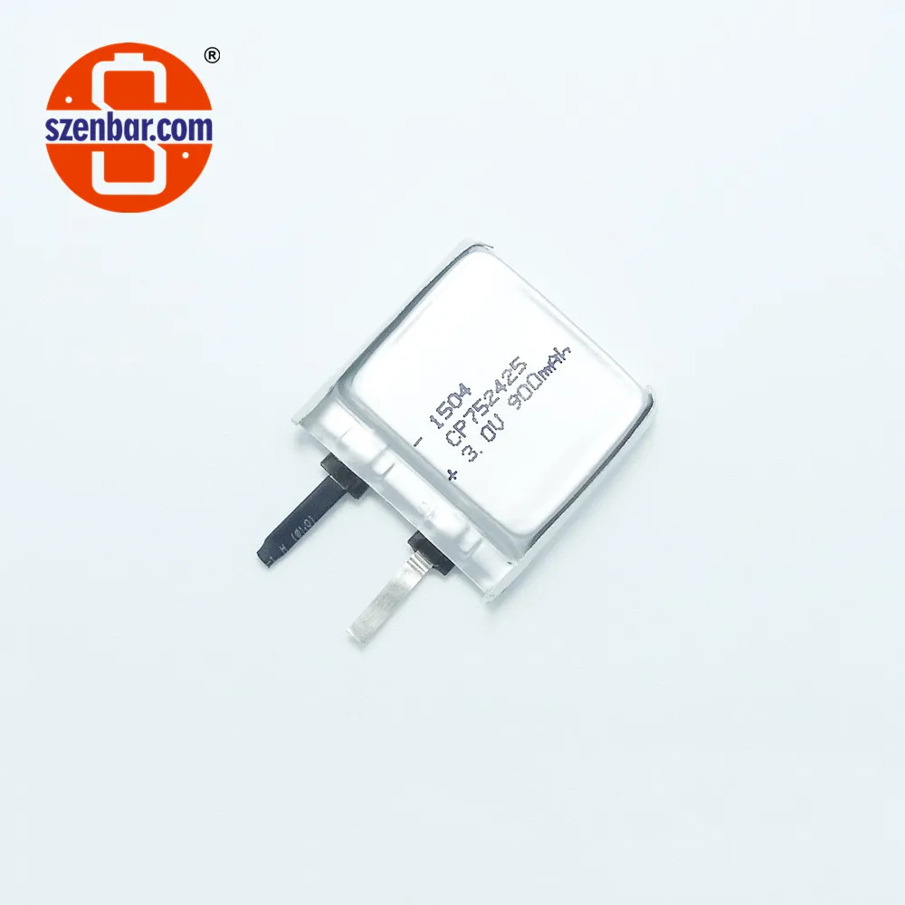 Soft pack lithium manganese oxide battery 900mAh 752425 lithium polymer battery For Long Life GPS Tracking And Vehicle Tracking