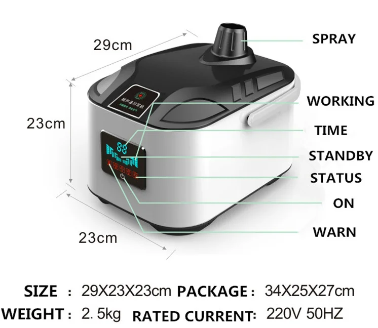 Wireless Rechargeable Portable Nano Steam Sterilizer Machine Disinfection Spray Atomizer For Car Home Office Fog Machine