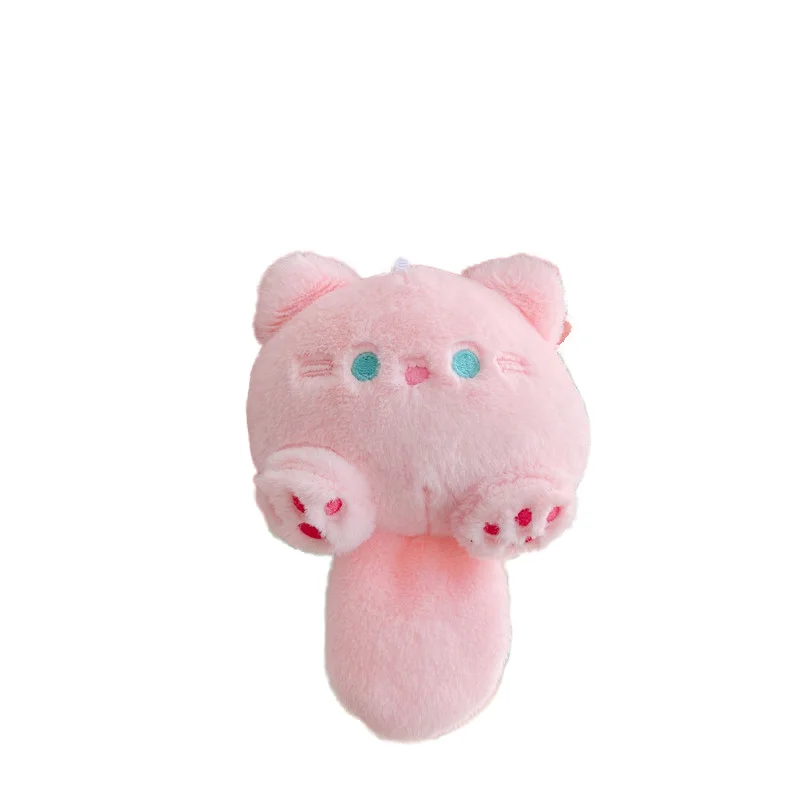 Cute BBS Casual Cat Doll Plush Pendant Cotton Key Chain Bag Pendant with Sound Squeak Cartoon Inspired Design