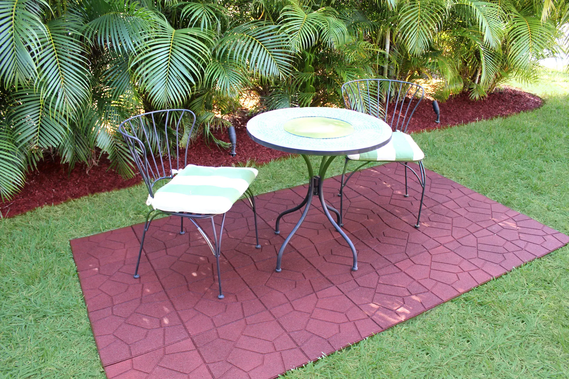 Sidewalk terrace safety anti-slip floor tile wear-resistant rubber garden brick path small brick garden floor tile