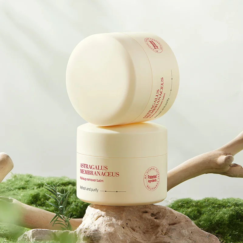 Wholesale Deep Cleansing Cream Melting Ast Emulsifying Full Face Eye Lip Facial Natural Vegan Astragalus Makeup Remover Balm