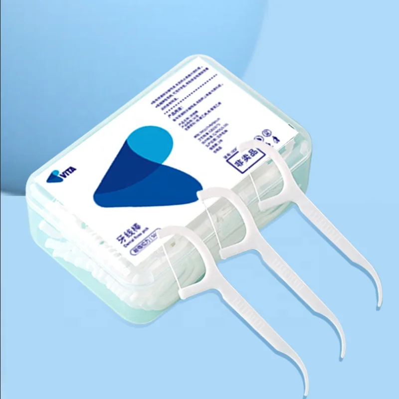 High Quality Dental Floss Pick in Stock 50PCS Blank Box for Oral Cleaning