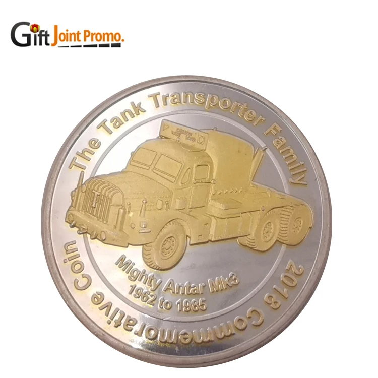 
Promotional Custom Design Zinc Alloy Silver Gold Commemorate Coin 