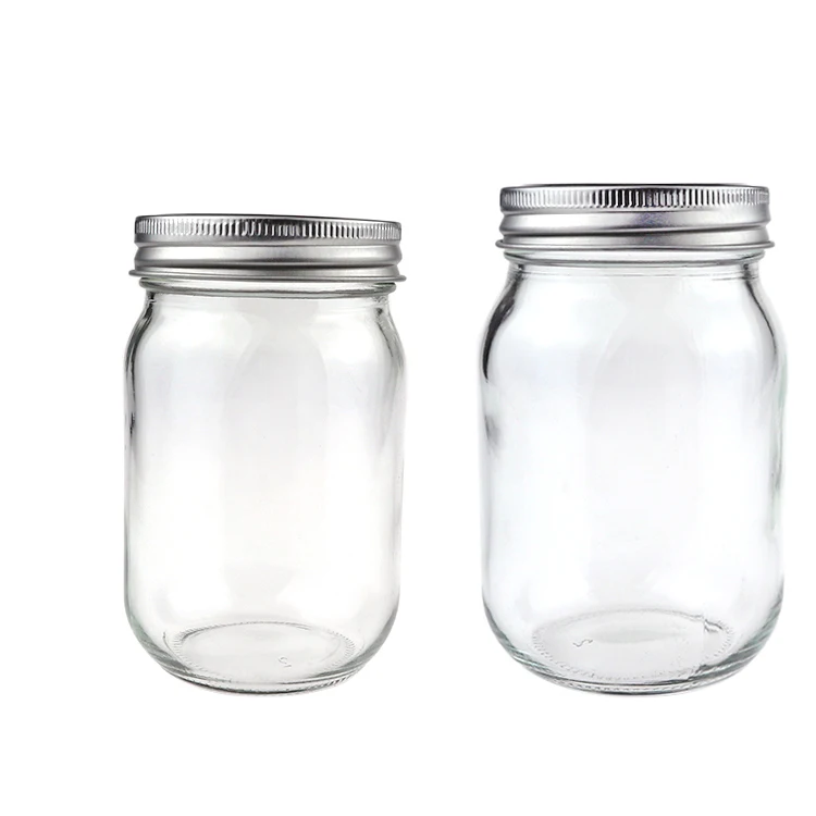 5oz 8oz 12oz 16oz 25oz 32oz Empty Clear Canning Food Storage Mini Ball Glass Mason Jar with Lids for Canning