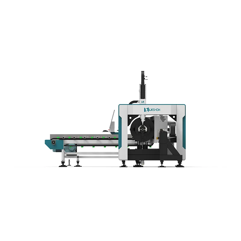 Zero tailing semi automatic three chuck multiple tube cutter 2kw pipe tube fiber laser cutting machine laser cut pipe machine